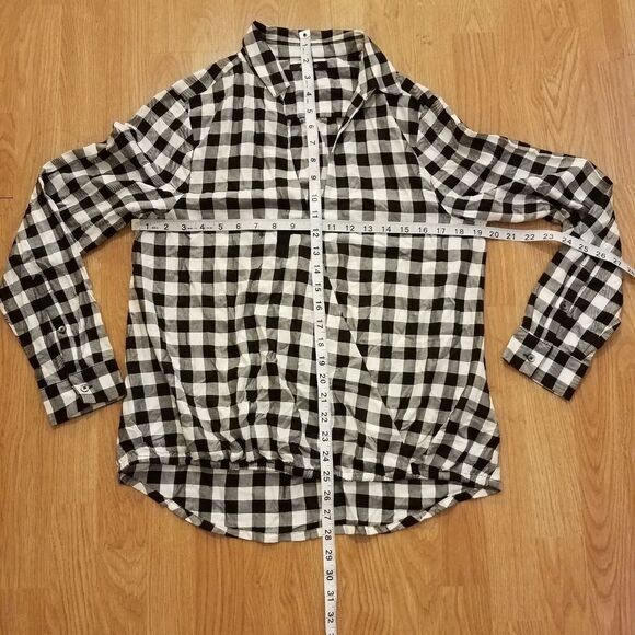 Madwell Wrap Front Shirt in Buffalo Check sz Med - Picture 6 of 8